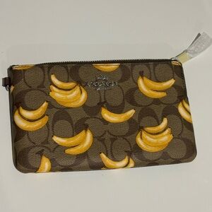 Coach Brown Bananas Leather Pouch